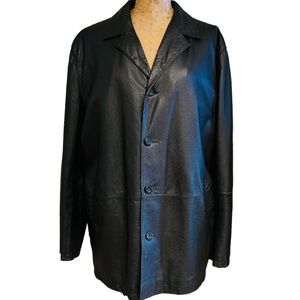 SERRA By Torras Man Jacket Made in Barcelona 100% Leather Size 54 EU XL USA